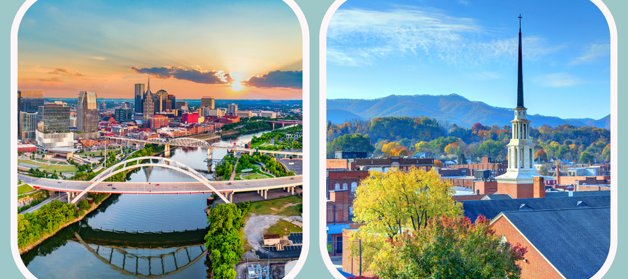 U.S. cost of living comparison for international healthcare professionals - Nashville vs Johnson City